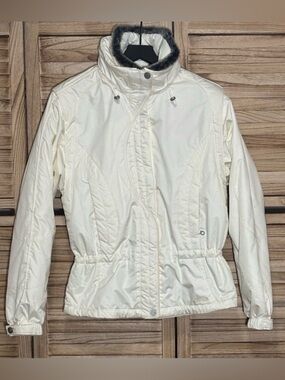 Killy Women’s Off-White Technical Ski Jacket Recco System Faux Fur Size 10